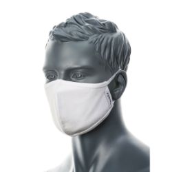 Portwest 2-Ply Anti-Microbial Fabric Face Mask (Pk25) White - 